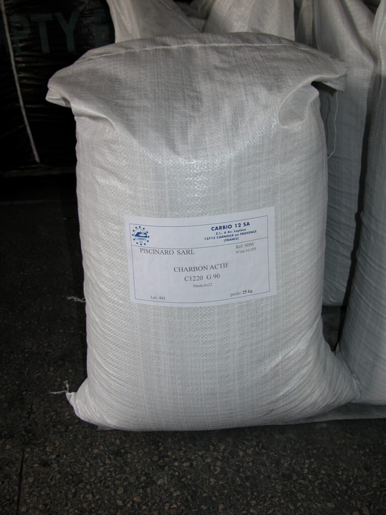 Charbon actif traitement de l'eau en sac de 25 kg