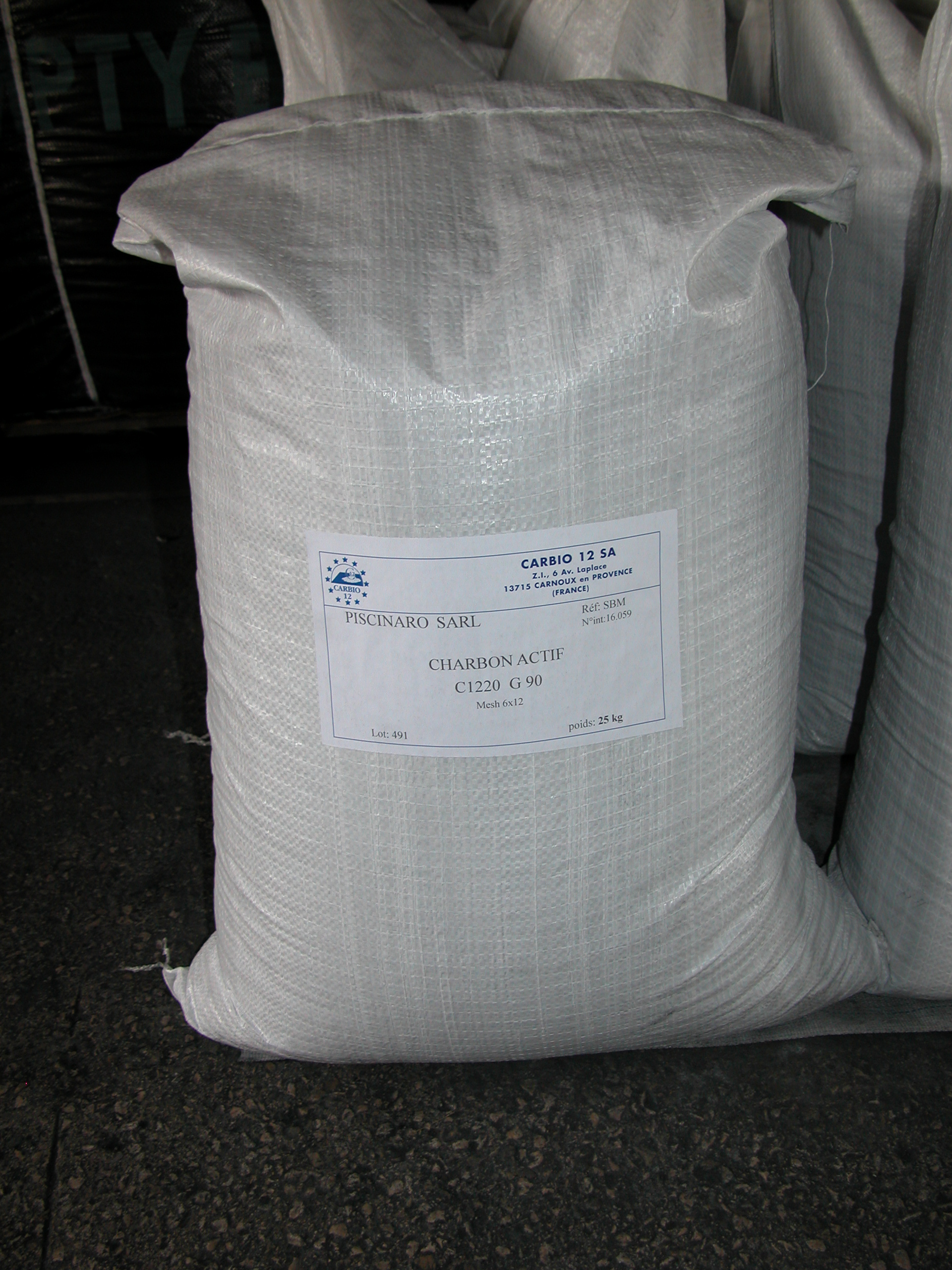 Charbon actif traitement de l'eau en sac de 25 kg